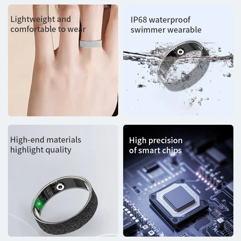 Feapin Smart Ring, Sleep Tracker, Blood Oxygen Tracker, Activity & Fitness Tracker