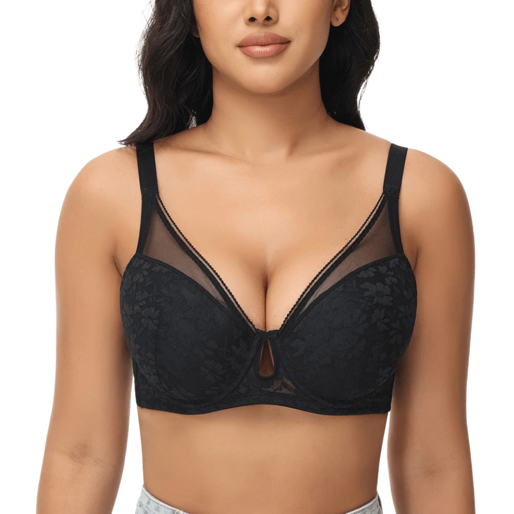 Floral Lace Underwire Bra